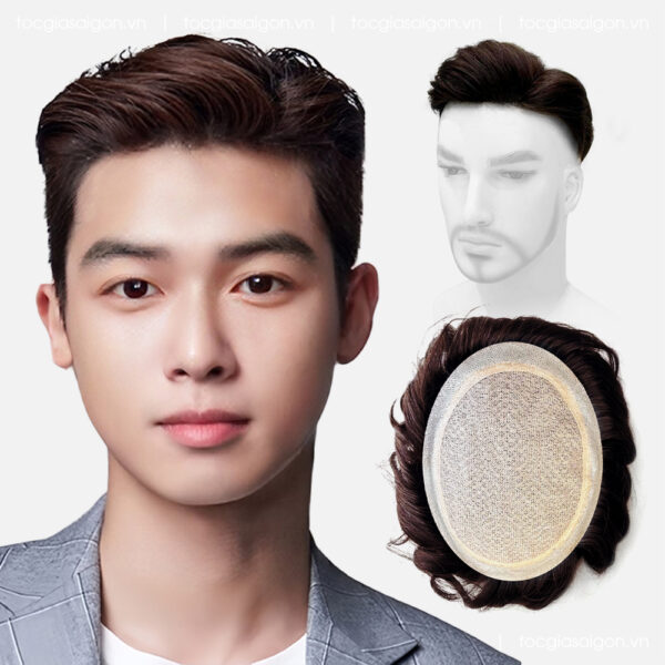 tóc giả nam che hói soft quiff