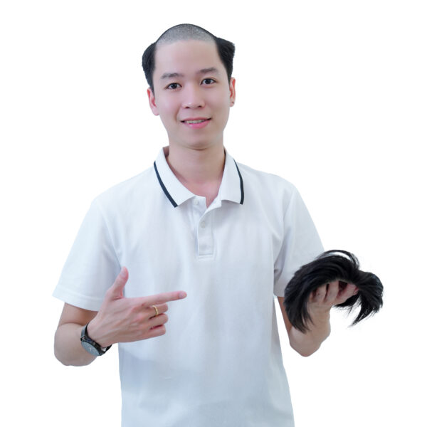 Tóc Giả Nam Kiểu Sidepart 7/3 Mái Rũ