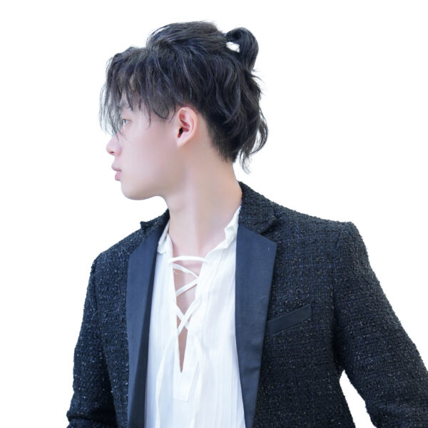 Tóc Giả Nam Kiểu Xoăn Cột Búi