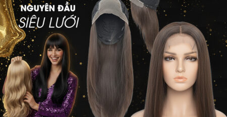 tóc giả nguyên đầu da lưới