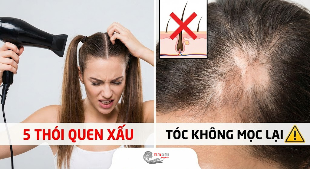 thói quen khiến tóc không thể mọc lại