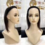 Ma-nơ-canh đội băng đô tóc giả làm từ 100% tóc thật tự nhiên của Tóc Giả Sài Gòn.