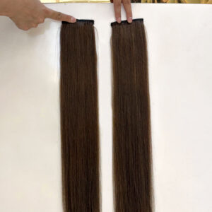 Trải nghiệm vẻ đẹp ngọt ngào của bộ 4 phím tóc giả 60cm nâu tone 6 làm từ 100% tóc thật tại Tóc Giả Sài Gòn