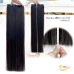 Cận cảnh vẻ đẹp thướt tha của bộ phím tóc giả làm từ 100% tóc thật tự nhiên dài 80cm tại Tóc Giả Sài Gòn