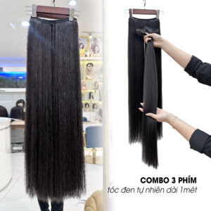 Trải nghiệm vẻ đẹp kiêu sa của combo 3 phím tóc dài 1m làm từ 100% tóc thật cao cấp tại Tóc Giả Sài Gòn