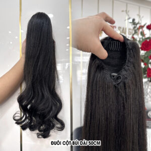 tóc cột búi uốn xoăn trẻ trung