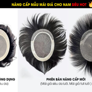 Cận cảnh kết cấu lưới mỏng tệp da đầu của tóc giả nam phủ hói da siêu lưới làm từ 100% tóc thật tại Tóc Giả Sài Gòn