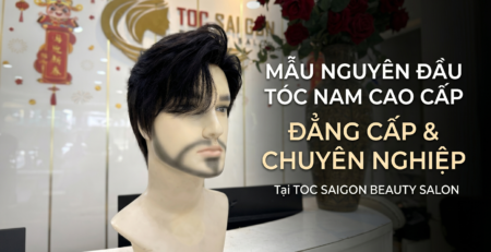 Tóc giả nguyên đầu nam tóc thật tự nhiên