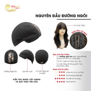 Tóc giả nguyên đầu ngôi cố định của Tóc Giả Sài Gòn