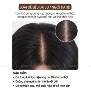 tóc giả nguyên đầu siêu da 3d của tóc giả sài gòn